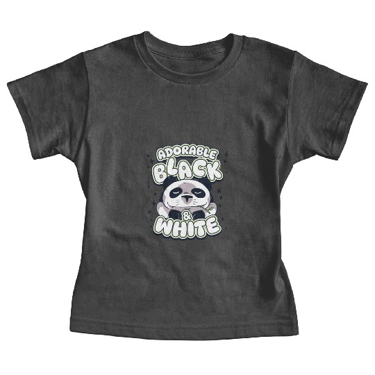 Adorable Black And White Panda Bear Friend Lover Baby Tees