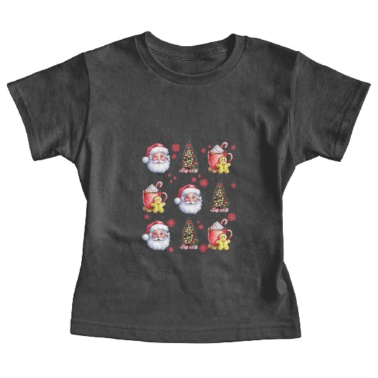 Santa Christmas, Christmas Retro Baby Tees