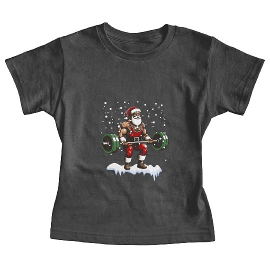 Dear Santa Christmas Gym Training Holiday Workou Baby Tees