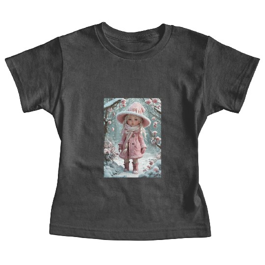 Full body of a realistic sweetness baby chibi girl Baby Tees
