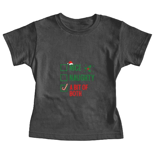 Nice, Naughty, or Both Christmas Baby Tees