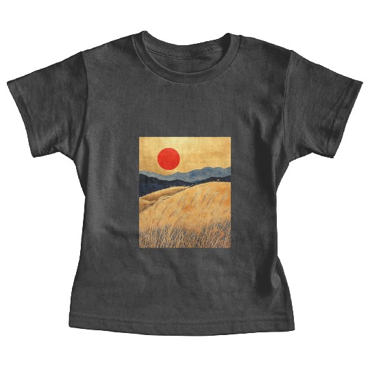 Sunset Serenity: Susuki Fields in Twilight Baby Tees
