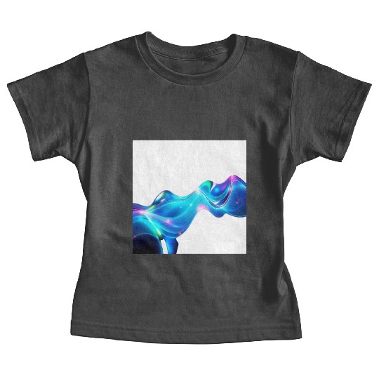 Abstract Digital Waves Baby Tees