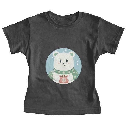 Cute polar bear in Christmas mood Baby Tees