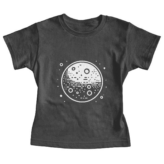 Minimalistic Vector Mars Planet path3 Baby Tees