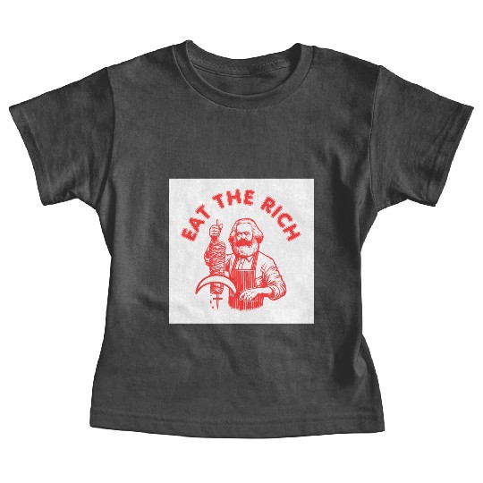 Eat the rich Karl Marx Eat Doner Kebab Rich Baby Tees
