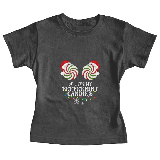 He Likes my Peppermint candies couples Xmas Baby Tees