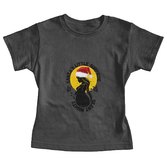Christmas Pregnancy Santa's little surprise Baby Tees