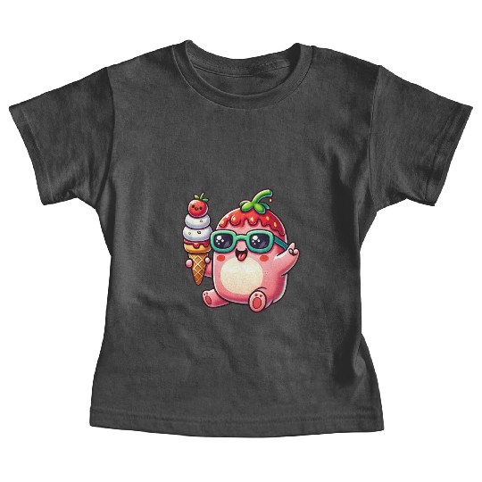 Ice Cream Strawberry Chill Baby Tees