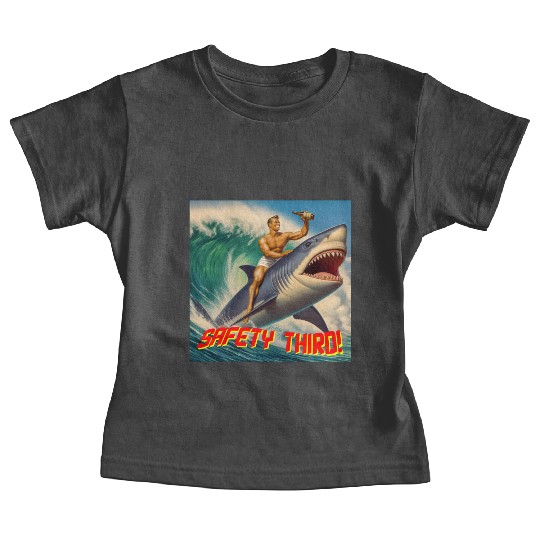 Retro Safety Third Shark Rodeo Baby Tees
