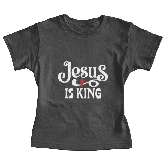 Jesus Is King Love Jesus Christian Christmas Baby Tees