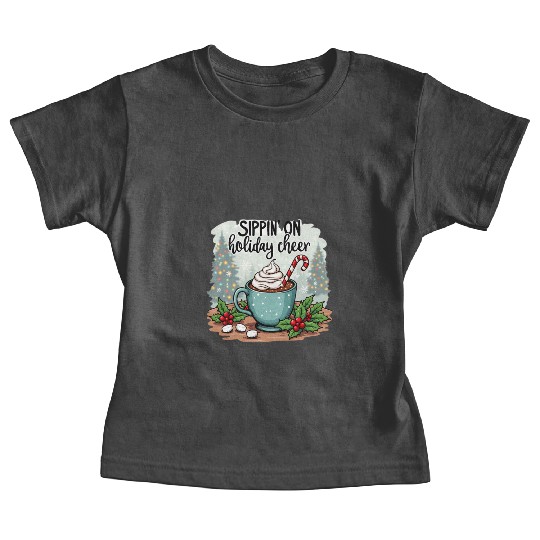 Sippin' On Holiday Cheer Hot Cocoa Baby Tees