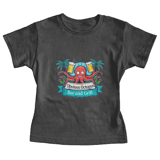 Obvious Octopus Bar and Grill Baby Tees