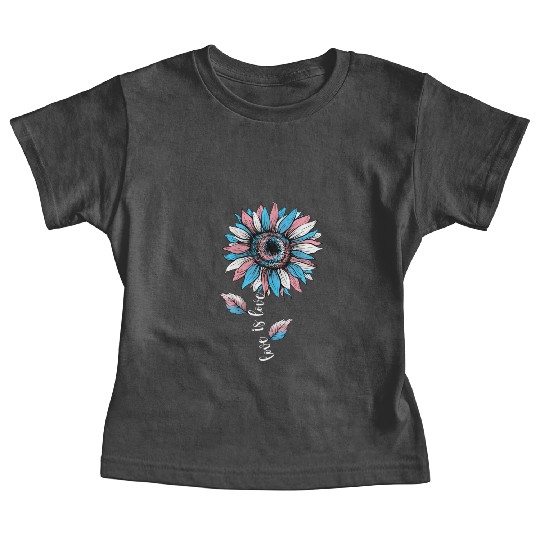 Rainbow Sunflower Love Is Love LGBT Pride Baby Tees