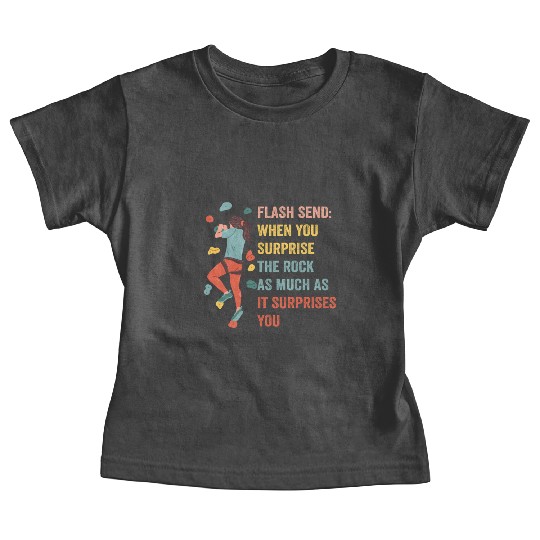 Boulderer Flash Send Bouldering Baby Tees
