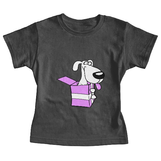 Dog Pet Gift Box Funny Crazy Surprise Fun Puppy Baby Tees
