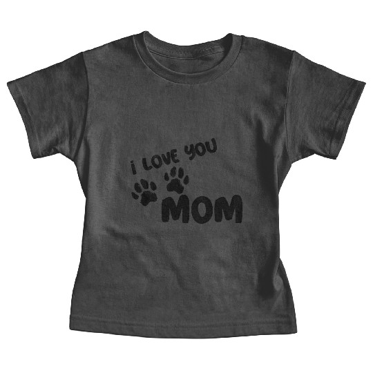 I Love You Mom Puppy Love for light Baby Tees