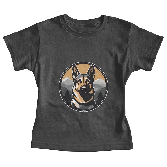 German Shepherd in Nature Baby Tees