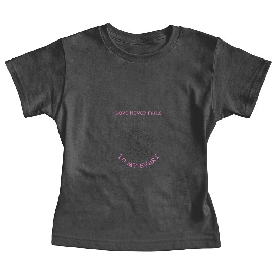 Love Never Fails Christian Valentines Day Baby Tees