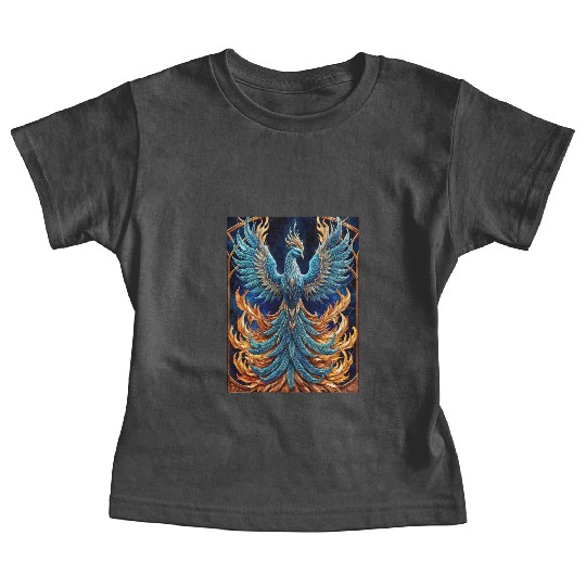 Flying Blue Phoenix Baby Tees