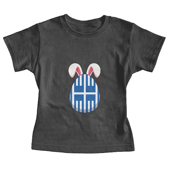 Bunny Rabbit Greece Flag Greek Flag Baby Tees