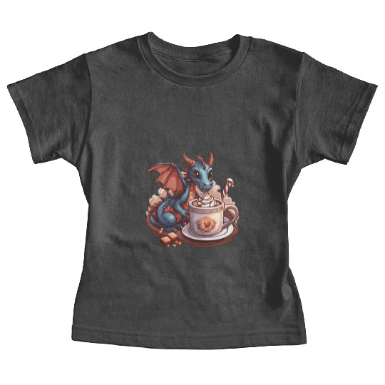 Cozy Dragon and Hot Chocolate Delight Baby Tees