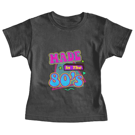 Retro 80s Style design Perfect for Nostalgia Fans Baby Tees