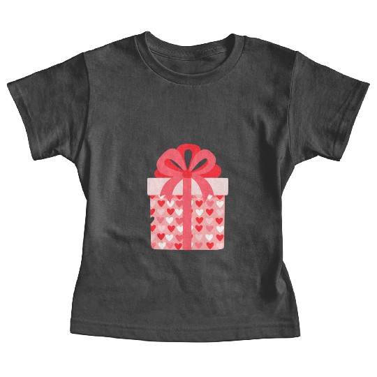 Hearts Gift Box Pattern Design Baby Tees