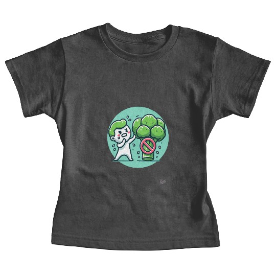 No Broccoli – Funny Anti-Veggie Design Baby Tees