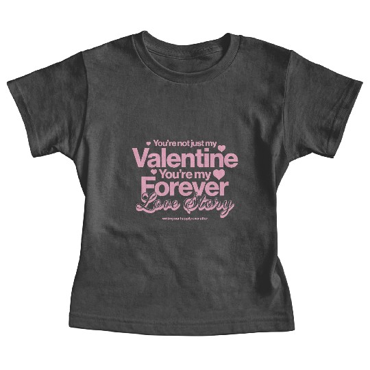 Forever Love Story Valentine Pink Hearts Romance Baby Tees