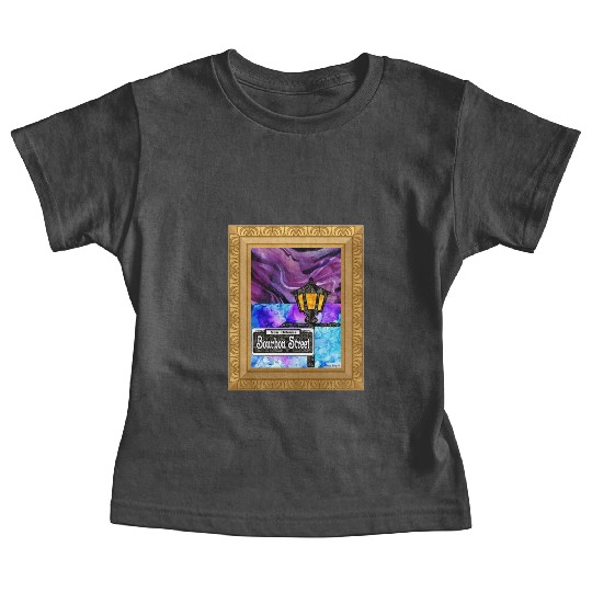 Purple Framed Bourbon Street Lamp Post Baby Tees