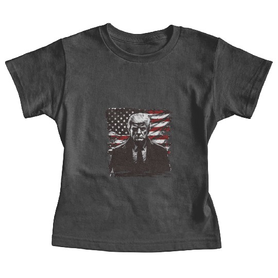 Patriotic donald Trump–Bold & Gritty American Art Baby Tees