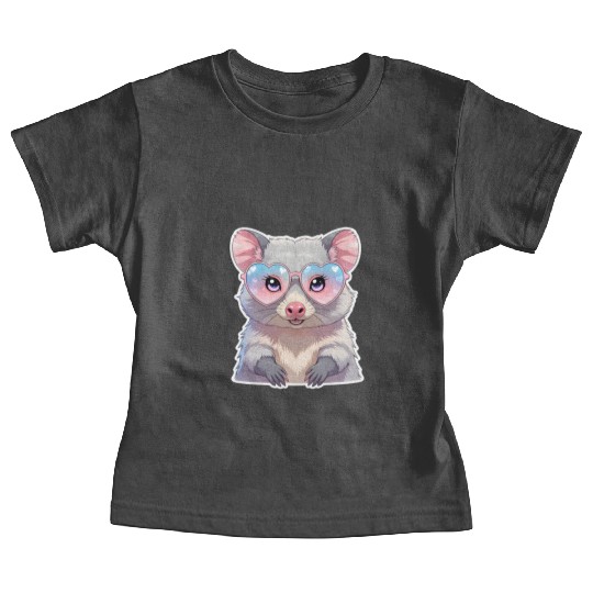 Opossum with glasses Baby Tees