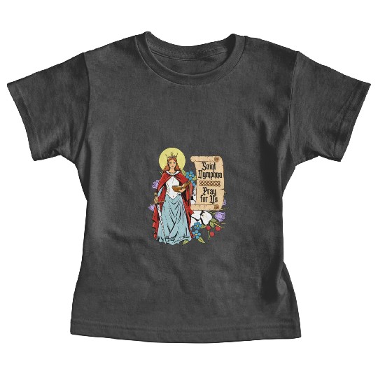 St. Dymphna Purity Lily Patron Saint Mental Health Baby Tees