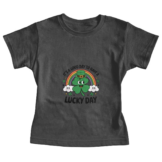 Lucky Day Shamrock Rainbow St. Patrick's Baby Tees