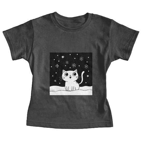 Black and white illustration cute Baby Tees