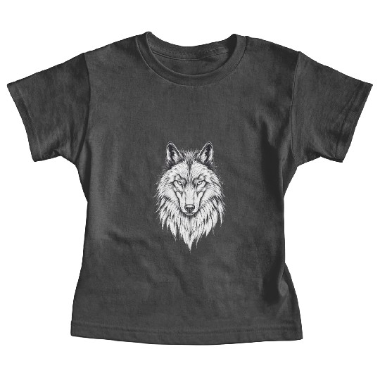 Wolf Face: Majestic and Wild Baby Tees