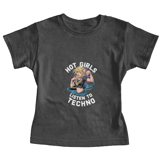 Listen To Techno Girls Dance Music Electro Vibes Baby Tees