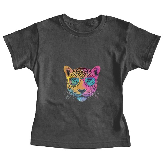 Cheetah Wearing Sunglasses Hipster Style Baby Tees