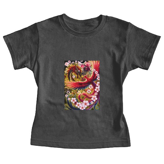 Chinese Dragon and Phoenix Baby Tees
