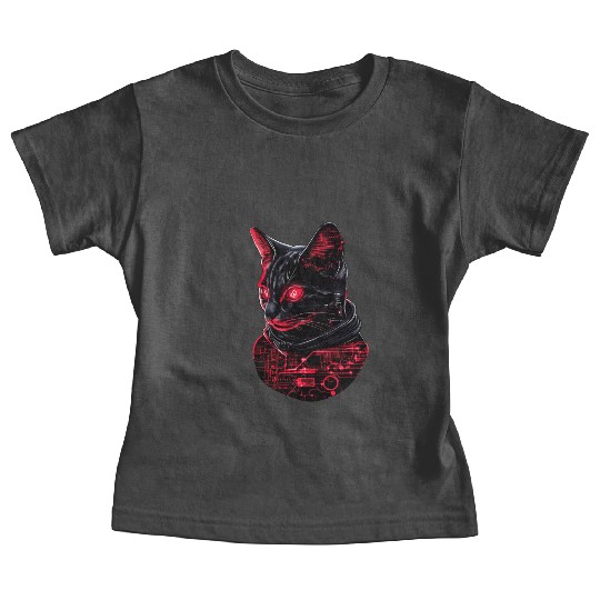 Cybernetic Black Cat Baby Tees