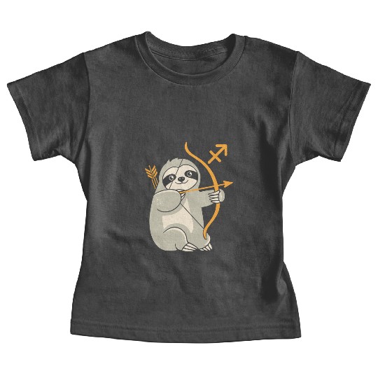 Sagittarius Zodiac Sloth Archer Adventure Baby Tees