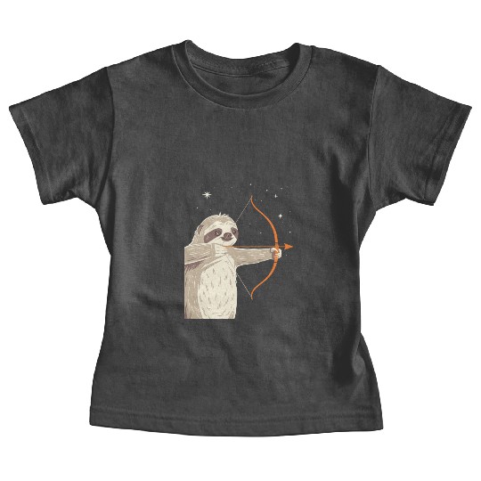 Sagittarius Zodiac Sloth Archer in the Stars Baby Tees