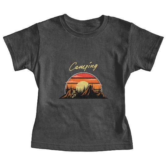 Camping Adventure In Mountains Baby Tees