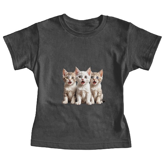 Surprised Kittens Baby Tees