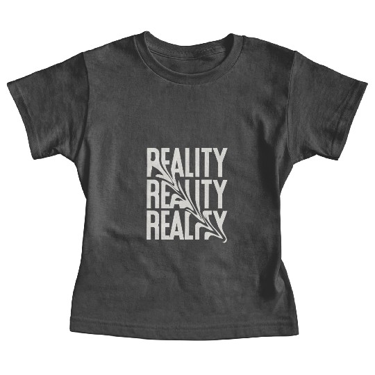 Distorted Reality – Abstract Typography Baby Tees