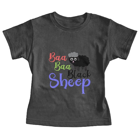 Baa Baa Black Sheep – Whimsical Nursery Rhyme Art Baby Tees
