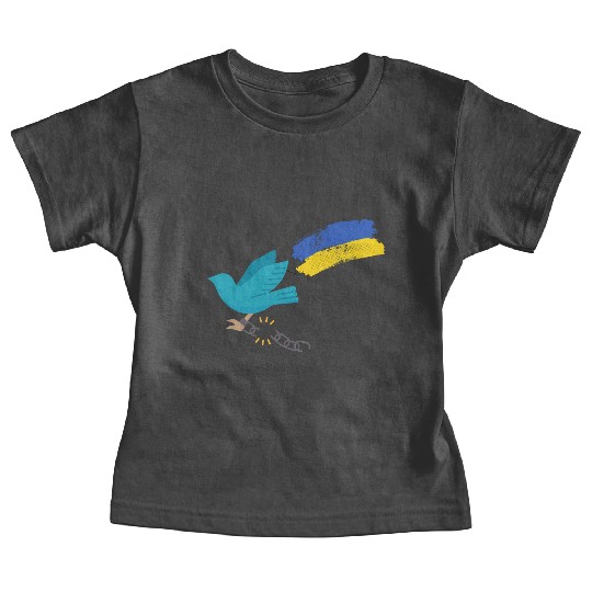 Dove of peace carrying the flag of Ukraine Baby Tees
