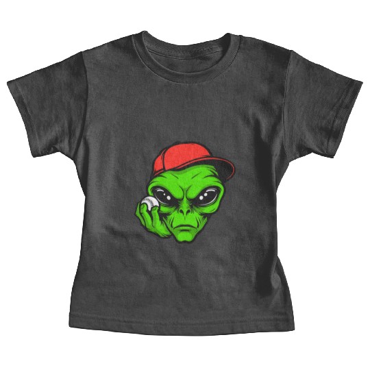 Grey Alien Baseball Baby Tees