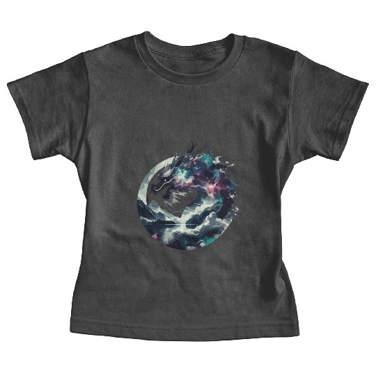 Zen Black Chinese Dragon Baby Tees
